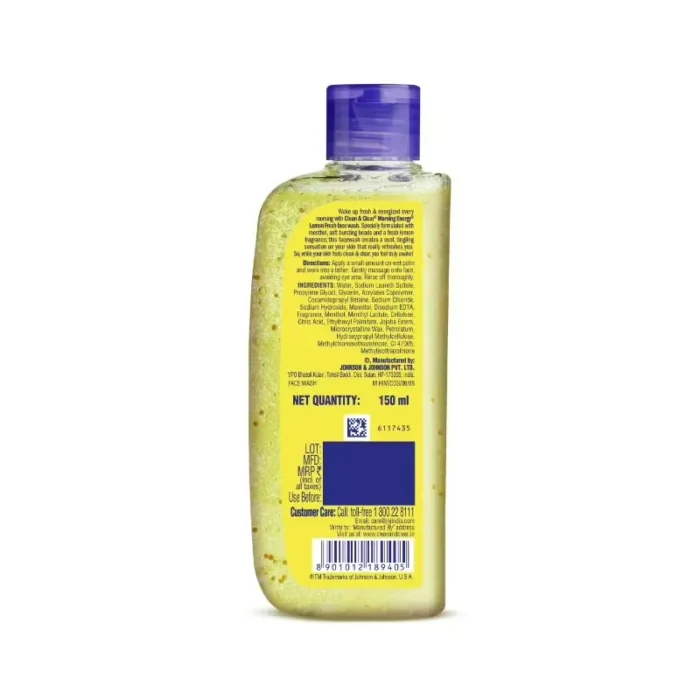 clean n clear 150ml Clean & Clear Morning Energy Lemon Fresh Face Wash - Image 2