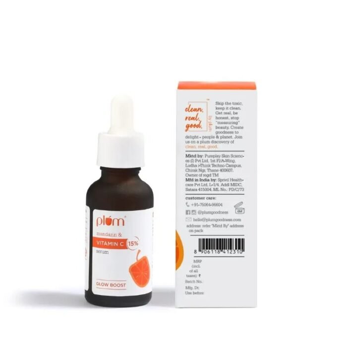 plum-30ml Plum 15% Mandarin & Vitamin C Serum Glow Boost - Image 2