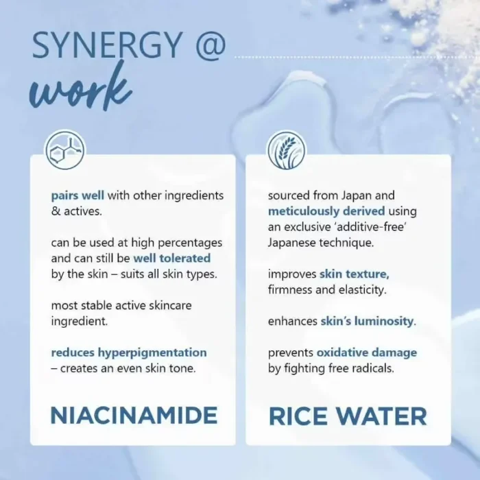 Plum 10% Niacinamide Face Serum With Rice Water For Clear & Bright Skin - Image 2