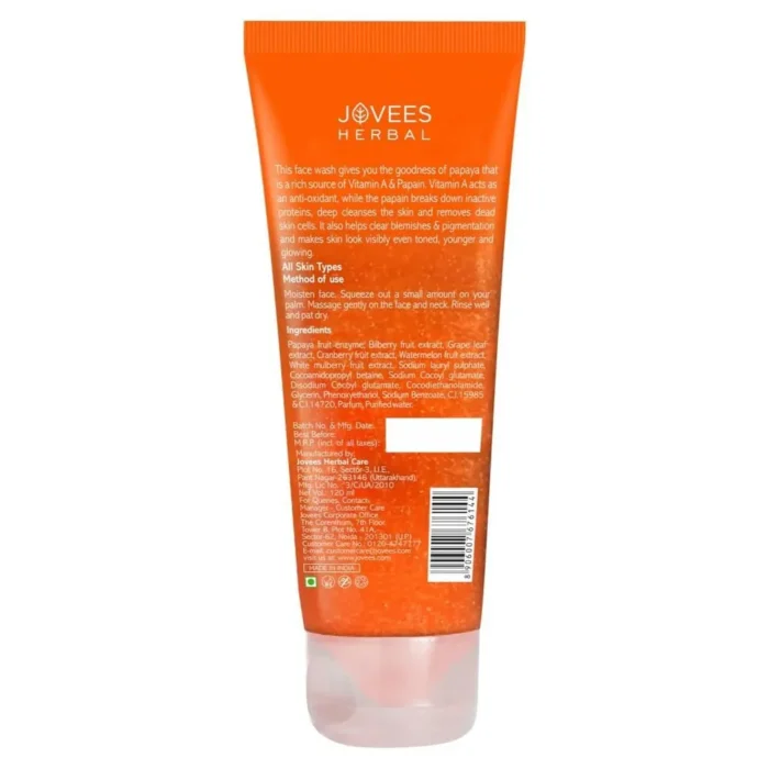 jovees 120ml Jovees Herbal Papaya Facewash - 120ml - Image 2