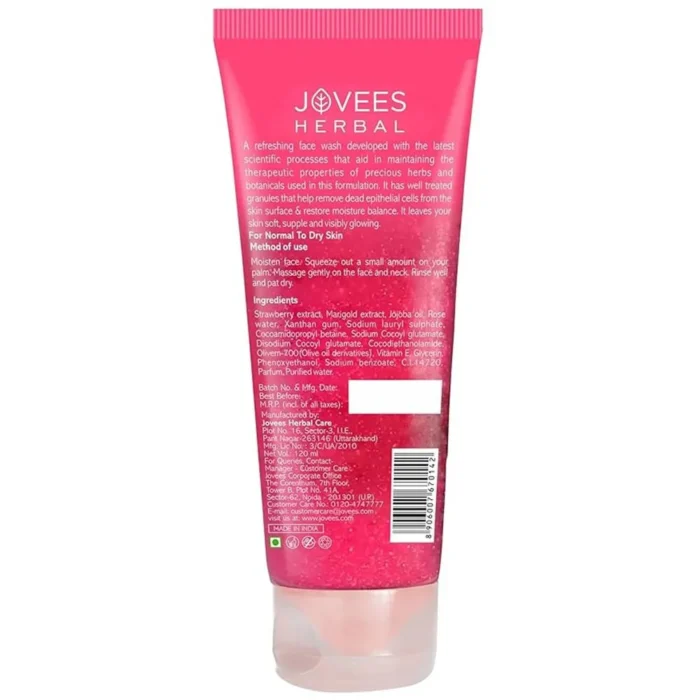jovees 120ml Jovees Herbal Strawberry Face Wash - 120ml - Image 2