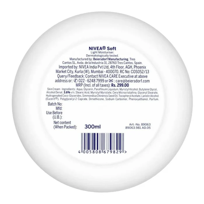 nivea 300ml Nivea Soft Moisturising Cream - 300ml - Image 2
